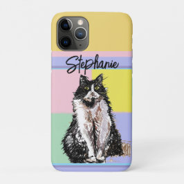 Tuxedo Katze Pastellfarben Rosa Mädchen Name Case-Mate iPhone Hülle