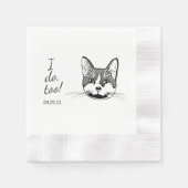 Tuxedo Katze Personalisiert I Doo Too Serviette (Vorderseite)