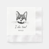 Tuxedo Katze Personalisiert tue ich auch Serviette (Vorderseite)