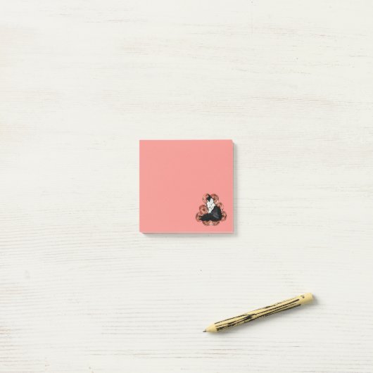 Tuxedo-Katze Post-it Klebezettel (Auf Schreibtisch)