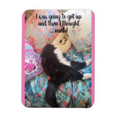 Tuxedo Katze Schlafen Funny Sprichwort Katzen Magn Magnet (Vertikal)