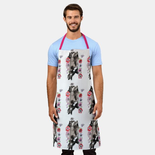 Tuxedo Katze Schwarz-weiß Funny Niedlich Cats Flor Schürze (Getragen)