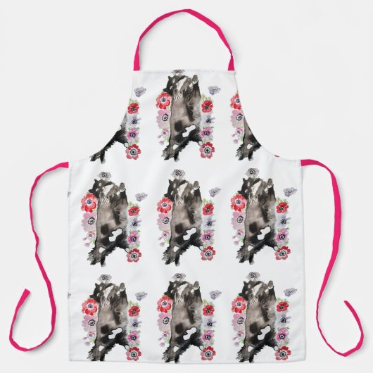 Tuxedo Katze Schwarz-weiß Funny Niedlich Cats Flor Schürze (Vorderseite)
