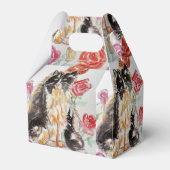 Tuxedo Katze Schwarz-weiß Katzen Niedliche Mädchen Geschenkschachtel (Rückseite)