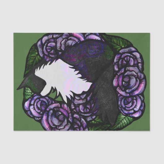 Tuxedo Katze Schwarze und weiße Katzen Seidenpapier (Vorderseite)