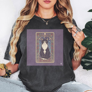 Tuxedo-Katze Tarotkarte Celestial Rose Kunst T-Shirt