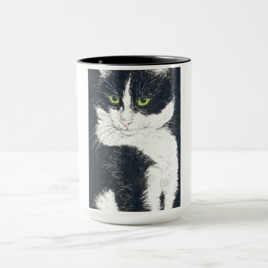 Tuxedo-Katze Tasse (Zentrum)