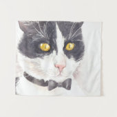 Tuxedo-Katze Wandteppich (Vorderseite (Horizontal))