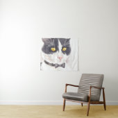 Tuxedo-Katze Wandteppich (Beispiel (Horizontal))