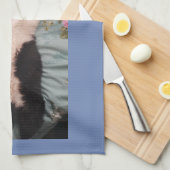 Tuxedo Katzen Happy Dance Foto Handtuch (Viertel Falte)