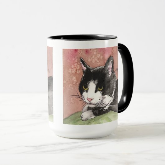 Tuxedo-Katzen-Kaffee-Tasse Tasse (VorderseiteRechts)
