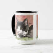 Tuxedo-Katzen-Kaffee-Tasse Tasse (Vorderseite Links)