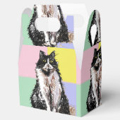 Tuxedo Katzen Niedlich Katzen Schwarz-weiß Pastell Geschenkschachtel (Geöffnet)