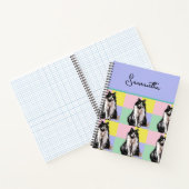 Tuxedo Katzen Niedlich Katzen Schwarz-weiß Pastell Notizblock (Innenseite)