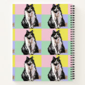 Tuxedo Katzen Niedlich Katzen Schwarz-weiß Pastell Notizblock (Rückseite)