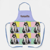 Tuxedo Katzen Niedlich Katzen Schwarz-weiß Pastell Schürze (Vorderseite)