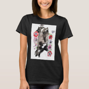 Tuxedo Katzen niedlich Schwarze und Weiße Haustier T-Shirt