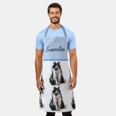 Tuxedo Katzen Niedliche Katzen Schwarz-weiße Schür Schürze (Getragen)