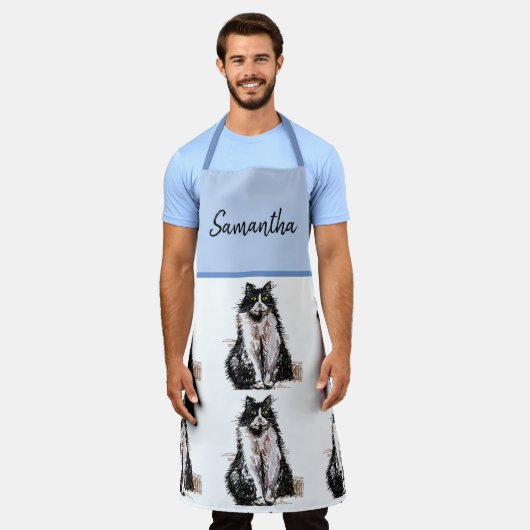 Tuxedo Katzen Niedliche Katzen Schwarz-weiße Schür Schürze (Getragen)