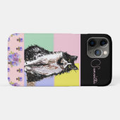 Tuxedo Katzen Pastellfarbene, rosa Mädchen Case-Mate iPhone Hülle (Rückseite (Horizontal))
