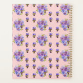 Tuxedo Katzen Pastellfarbene, rosa Mädchen Planer (Rückseite)