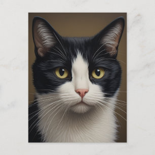 Tuxedo-Katzen-Postkartengestaltung Postkarte