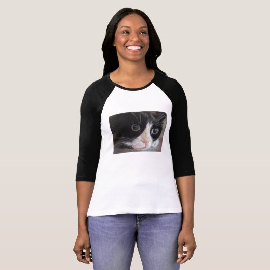 Tuxedo-Katzen-Shirt T-Shirt (Vorne ganz)