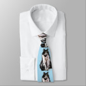Tuxedo Katzen Strickte Schwarz-weiße Mens Neck Tie Krawatte (Gebunden)