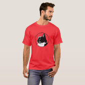 Tuxedo-Katzen-T - Shirt, Männer T-Shirt (Vorne ganz)