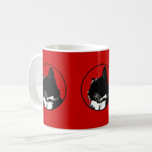 Tuxedo-Katzen-Tasse Kaffeetasse (Vorderseite Links)