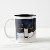 Tuxedo-Katzen-Tasse Zweifarbige Tasse (Links)