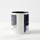 Tuxedo-Katzen-Tasse Zweifarbige Tasse (Mittel)