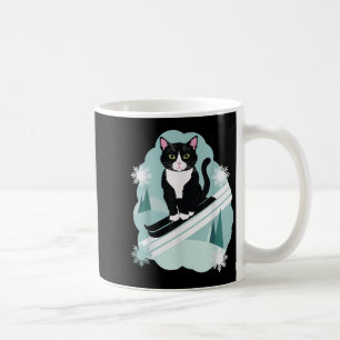 Tuxedo Katzen und Schneeschuhwinterfans Kaffeetasse