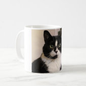 Tuxedo-Katzen-WeihnachtsTasse Kaffeetasse (Vorderseite Links)