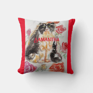 Tuxedo Katzenfarbe Schwarz-Weiß-Kinder Name Dekora Kissen