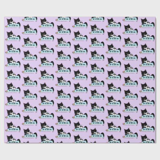 Tuxedo Katzenklumpen Geschenkpapier (Flach)