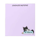 Tuxedo Katzenklumpen Notizblock (Vorderseite)