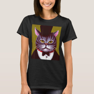 Tuxedo Katzenkunst meow kitty Portrait niedliche K T-Shirt