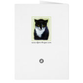 Tuxedo Katzenmalerei - Niedliche Originalkatzenart (Hinten)