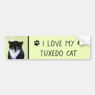 Tuxedo Katzenmalerei - Niedliche Originalkatzenart Autoaufkleber