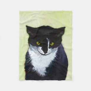 Tuxedo Katzenmalerei - Niedliche Originalkatzenart Fleecedecke