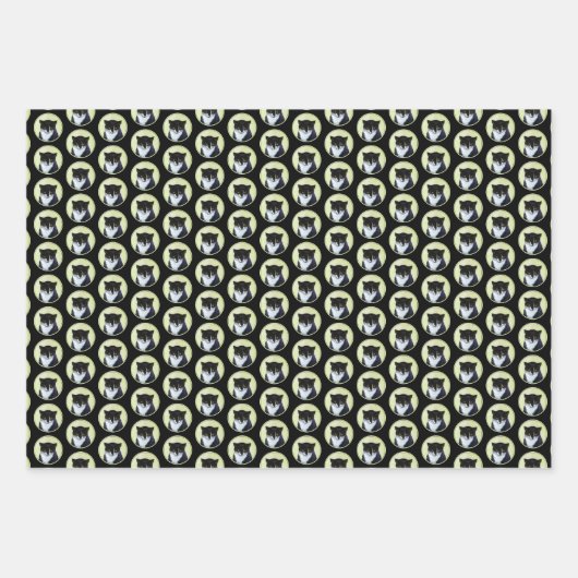 Tuxedo Katzenmalerei - Niedliche Originalkatzenart Geschenkpapier Set (Vorderseite 3)