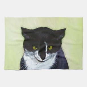 Tuxedo Katzenmalerei - Niedliche Originalkatzenart Geschirrtuch