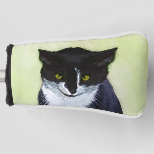 Tuxedo Katzenmalerei - Niedliche Originalkatzenart Golf Headcover (Vorderseite)