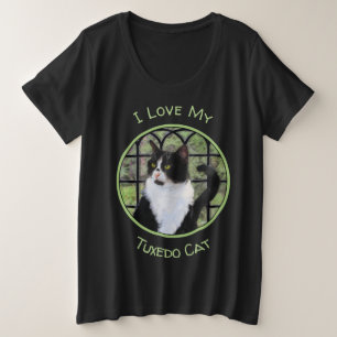 Tuxedo Katzenmalerei - Niedliche Originalkatzenart Große Größe T-Shirt