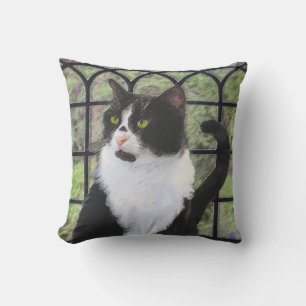Tuxedo Katzenmalerei - Niedliche Originalkatzenart Kissen