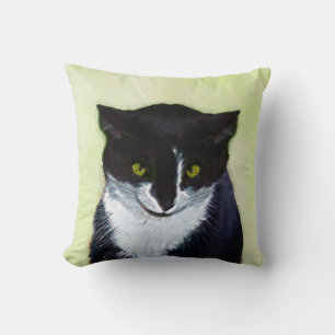Tuxedo Katzenmalerei - Niedliche Originalkatzenart Kissen