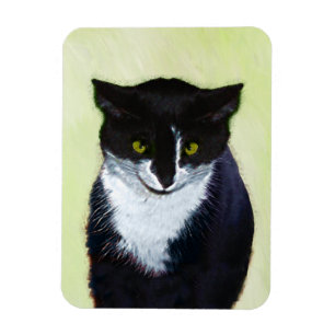 Tuxedo Katzenmalerei - Niedliche Originalkatzenart Magnet