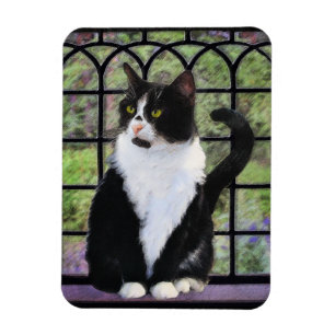 Tuxedo Katzenmalerei - Niedliche Originalkatzenart Magnet