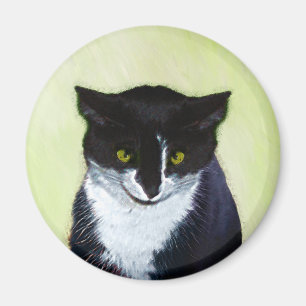 Tuxedo Katzenmalerei - Niedliche Originalkatzenart Magnet